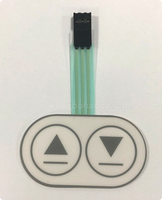 Clavier à membrane 2 touches en silicone Tian Tai de qualité supérieure, personnalisable, étanche, avec touches en relief, 15A 110V/220V/5V