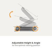 Stands Laptop Ergonomis Portabel Lipat dari Baja, Dapat Disesuaikan Tingginya, untuk Laptop 11-17 inci