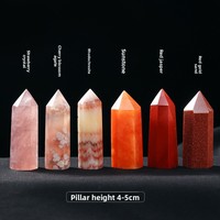 Colonne de cristal pur, prisme hexagonal à pointe unique, ornement en quartz clair poli, cadeaux d'affaires, publicité, cadeaux de festival