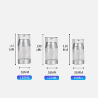 Botella de Loción Personalizada de 100 ml, 120 ml, 150 ml, Botella con Bomba Dosificadora y Tapa de Rosca, Forma Cilíndrica, Color Transparente, para Loción Corporal