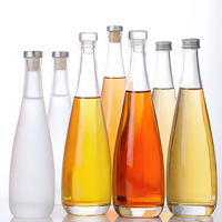 Bouteille de vin en verre vide transparente de qualité alimentaire recyclable personnalisée de 50 ml à 750 ml avec bouchon pour liqueur, eau, whisky, tequila, champagne
