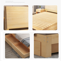 Ensembles de Meubles de Chambre Sans Matelas Lit Cadre Populaire en Bois Capitonnage King Queen Twin 1.8m Double Lits Modernes en Bois