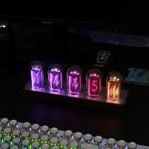 5 Tube Cyberpunk Klok Led Digital Desk Clock