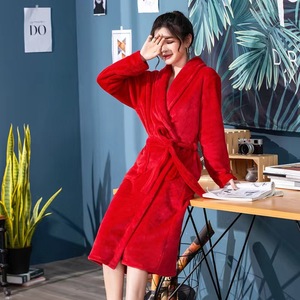 Commercio all'ingrosso nuovo ultimo di alta qualità addensare microfibra cotone velluto hotel di lusso <span class=keywords><strong>accappatoio</strong></span> per donne e uomini signore inverno caldo - Product Image 1