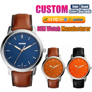 Reloj Delgado Minimalista de Alta Calidad con Correa de Cuero Personalizada con Logotipo, Relojes Sencillos de Cuarzo para Hombre y Mujer SIN LOGOTIPO - Product Image 1