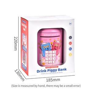 Tirelire ATM avec serrure à code, lumières, musique, design de canette de boisson, boîte à monnaie électronique pour enfants, éducation financière - Product Image 6