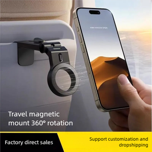Multi Angle 360° Rotation Magnetic <b>Phone</b> Clip Mount for Airplane Tray <b>Desk</b> Table - Product Image 3
