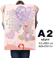 Affiche à gratter d'anniversaire de la Saint-Valentin-Idées de dates 100 pour les couples Grands produits rares Papier carton cadeau