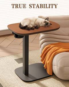 Saiji  Nouveau 180 °   Table de canapé pivotante pour téléviseur, réglable en <span class=keywords><strong>hauteur</strong></span> de 20,5 à 30,2 pouces, multifonctionnelle, en cuir souple, pour bureau, canapé, table d'appoint - Product Image 5