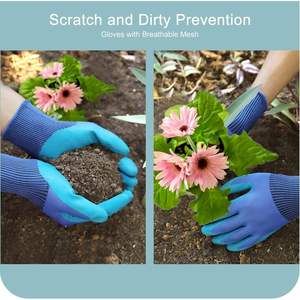 Ensemble d'outils de jardin Kynup, 7 pièces, outils à main en acier cyan pour travaux de jardinage avec sac de transport et gants - Product Image 3