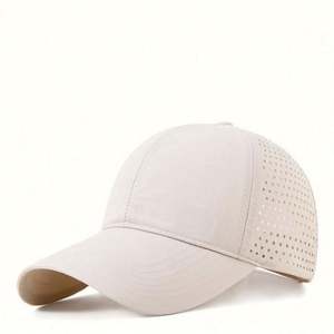 Gorra de Béisbol Deportiva Formal Ecológica de Secado Rápido de 6 Paneles con Orificios Cortados con Láser, Impresión Serigráfica y Lona Impermeable al por Mayor - Product Image 3