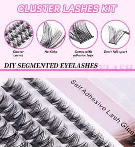 Pestañas Segmentadas Sin Pegamento, Pestañas Postizas Autoadhesivas, Pre-Enlazadas, Hazlo Tú Mismo, Racimo <span class=keywords><strong>de</strong></span> Pestañas Individuales, Extensiones <span class=keywords><strong>de</strong></span> Pestañas - Product Image 6