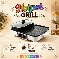 Plaque de cuisson électrique professionnelle Yuanjian pour usage domestique et hôtelier, poêle à frire et griller tout-en-un, barbecue avec thermostat