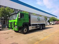 Camion benne à ordures SINOTRUK 6x4 23CBM à chargement arrière, benne hydraulique robuste avec élévateur suspendu