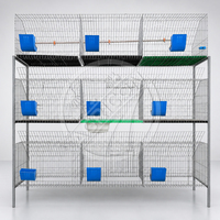 Nouvelle cage à lapins galvanisée de type H, 3 niveaux, en treillis métallique empilable, avec mangeoire et abreuvoir