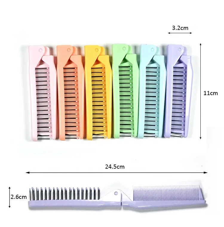 Folding Butterfly Hair Comb for Outdoor Camping and Knives Custom Color High-strength Metal Plastic Foldable Knife 1 Pc/ Opp Bag
