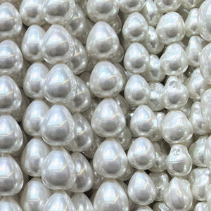 Perles en vrac imitation coquille blanche en forme de goutte d'eau 13x16mm pour la fabrication de bijoux DIY, marque <span class=keywords><strong>JADEAR</strong></span> - Product Image 3