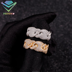 แหวนฮิปฮอป ชุบทอง เงินแท้ 925 ประดับเพชรโมอิสซาไนต์ VVS ผ่านการทดสอบเพชร พร้อมใบรับรอง GRA ของขวัญสำหรับทุกเพศ แหวนแบบ Iced out - Product Image 6