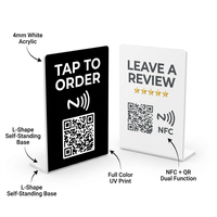 Chip RFID de 13.56mhz, Programable por URL, Resistente al Agua, NFC, Soporte para Reseñas de Google, Personalizable con Logotipo y Código QR