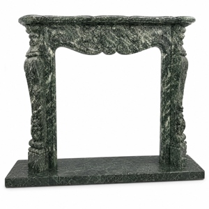 Customized Marble <b>Fireplace</b> Modern Hand Carved Luxury Verde Alpi Marble <b>Fireplace</b> Mantel Marble <b>Fireplace</b> Surround - Product Image 1