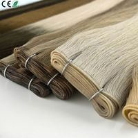Extensions de cheveux chinois Remy vierges doublement étirés de haute qualité 50g 100% naturels, 12-30 pouces, sans perte, à coudre, pour décoloration, soyeux