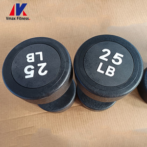 Customized Iron <b>Lifting</b> <b>Weights</b> Equipment Functional Gym Machines Dumbles Rubber Round Dumbbell <b>Set</b> - Product Image 4