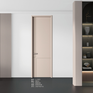 Puerta de nogal sólido precolgada resistente al agua Prettywood, diseño moderno Americano para el hogar para el baño o el interior del hotel - Product Image 5