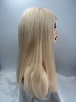 Qingdao perruque casher non traitée vierge européenne cuticule cheveux alignés blonde droite perruque juive HD dentelle transparente