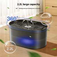 Fontaine à eau automatique pour chat avec système de filtration quadruple, abreuvoir super silencieux pour chats et chiens, bol à eau de 2,5 L