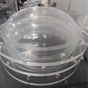 Dispositif à bride hémisphérique en acrylique pour tube rond expérimental, perforable pour le traitement - Product Image 2