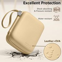 Sac de rangement numérique rigide en PU pour voyage, antichoc, pour accessoires électroniques, avec sangle de poignet - Étui uniquement