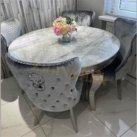 Usine Xuanzhen, mobilier de luxe nordique, table à manger moderne pas chère, ensemble de 4 chaises, table à manger en marbre, table à manger ronde