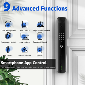 Goodum Video Smart Door Lock Wifi 3d Face Real-time <strong>Intercom</strong> Id Recognition <strong>with</strong> Camera Small Size - Product Image 2