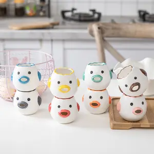 Tùy Chỉnh Phụ Kiện Nhà Bếp Baking Công Cụ Vui Trứng Hình Chia Lòng Đỏ Trắng Tách Gốm Trứng Cup Chủ Sở Hữu Bán Buôn