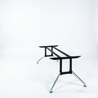 Système de pieds de bureau commercial moderne en acier au carbone incliné pour 4 personnes, de qualité industrielle, pour usage en usine, école ou centre commercial (OEM/ODM)