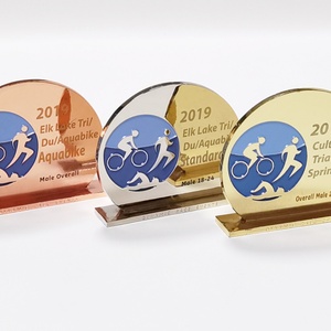 Oneway Wholesale Custom 3D Metal Medal Award Gold Silver Bronze Medal Triathlon Marathon Running Sports Medal - Product Image 5