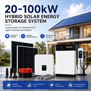 ระบบกักเก็บพลังงานแสงอาทิตย์สำหรับที่อยู่อาศัยขนาด 20-100 กิโลวัตต์ พร้อมแบตเตอรี่และระบบไฮบริดสำหรับสำรองไฟบ้าน โซลูชันพลังงานแสงอาทิตย์และแบตเตอรี่แบบรวมสำหรับใช้งานกลางวัน - Product Image 1