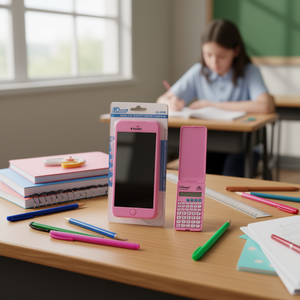 Kenko Calculator Pink Flip Style Student Use 1 Pcs - Product Image 2