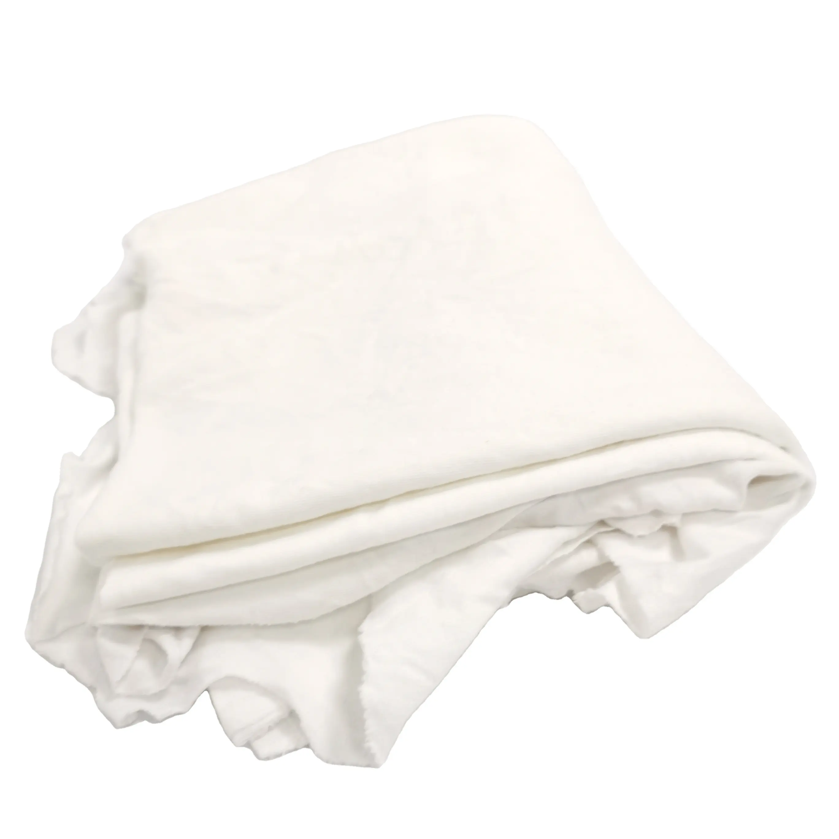 Tessuto di cotone stracci riciclati panno di pulizia bianco t-shirt stracci di cotone per la pulizia
