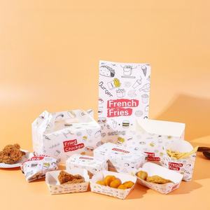 Caja de Papel Kraft para Hamburguesas con Compartimento para Queso, Envase Desechable para Comida Rápida para Llevar, Diseño Personalizado - Product Image 4