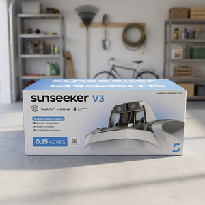 Tondeuse robotisée sans fil industrielle Sunseeker V3 pour 0,15 acre, contrôle par application, coupe flottante, objectif unique, angle de coupe 160-170°, batterie 1200W - Product Image 3