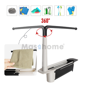 Masthome <span class=keywords><strong>2022</strong></span> nouvel organisateur d'évier porte-éponge de cuisine support de chiffon de nettoyage <span class=keywords><strong>Caddy</strong></span> d'évier - Product Image 4