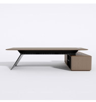 Bureaux de direction de luxe, mobilier de bureau, design moderne, bureau d'ordinateur en bois en forme de L, table de direction