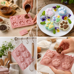 Moule en silicone OKSILICONE <span class=keywords><strong>pour</strong></span> gâteaux, fondants et bonbons, avec motifs lettres, patte d'<span class=keywords><strong>anniversaire</strong></span>, outils de pâtisserie 1x0 - Product Image 3