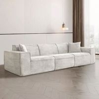 Italienischer Stil Modernes Minimalistisches Aufblasbares Komprimiertes Sektional-Sofa-Set Schwarzer Würfel 1-4-Sitzer Modulares Samt-Polstersofa mit Schwammfüllung