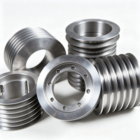 Poulie à courroie usinée CNC sur mesure de qualité supérieure, roue métallique multi-creuses, pièces de transmission de précision
