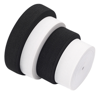 En stock, noir et blanc, 0,5 cm-4,0 cm, sangle élastique en nylon jacquard à chevrons pour bonnets de douche et accessoires vestimentaires