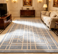 Tapis de salon et tapis de chambre 3D épais en polyester, fabriqué à la machine, antidérapant, écologique, design moderne