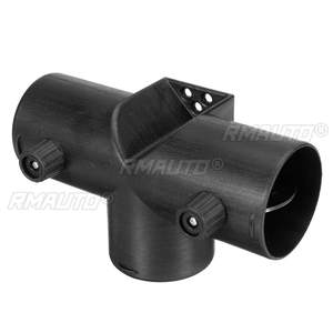 Conduit d'aération de chauffage <span class=keywords><strong>diesel</strong></span> de <span class=keywords><strong>voiture</strong></span> de pièce en T de 60mm/75mm avec connecteur d'<span class=keywords><strong>échappement</strong></span> de volet de soupape de régulation pour Webasto Eberspacher Propex - Product Image 3