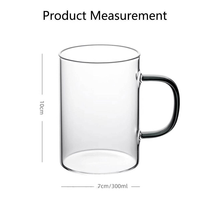 Offre Spéciale – Tasse en Verre Borosilicate Transparent de Haute Qualité avec Poignée Cartoon Écologique, 201-300ml, Compatible Micro-ondes et Lave-vaisselle, Facile à Utiliser